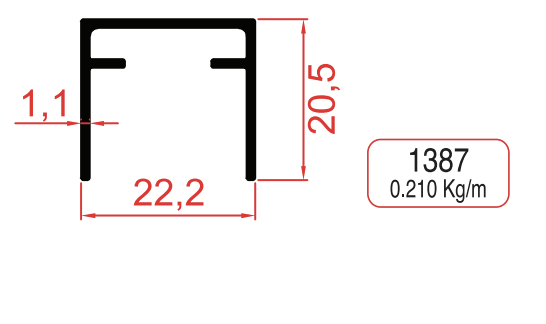 Top Rail Profiles Product Image