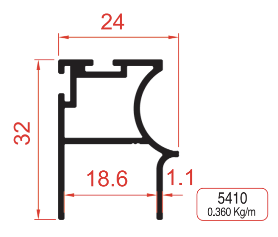 Sliding Rail Cover Profiles Product Image