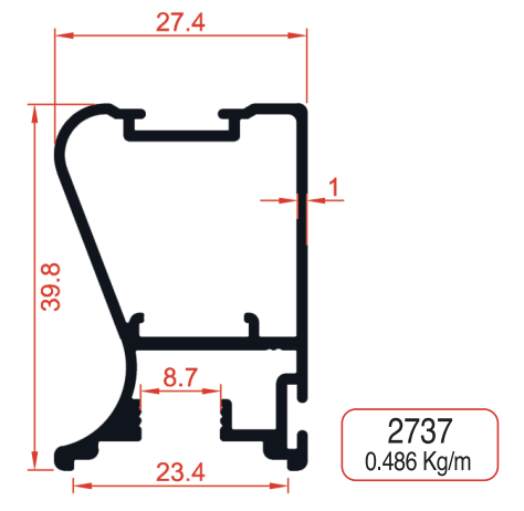 Sliding Rail Cover Profiles Product Image