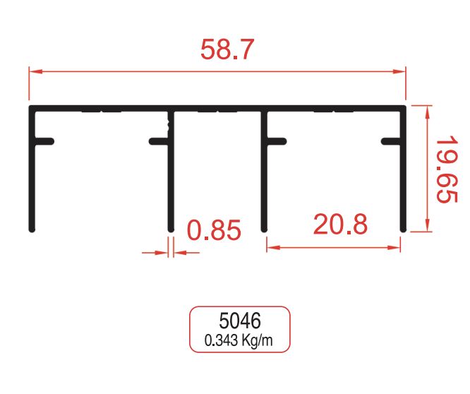 Top Rail Profiles Product Image