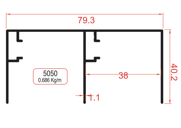 Top Rail Profiles Product Image
