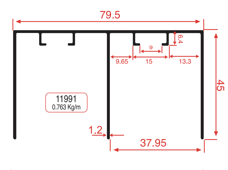 Top Rail Profiles Product Image
